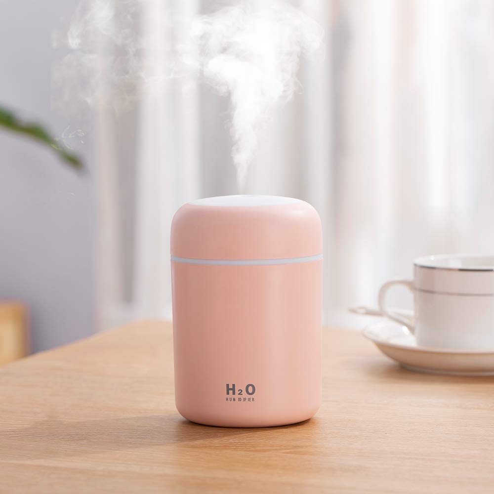 Colorful Mini USB Humidifier pink back view