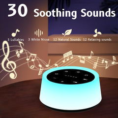 ColorsNoise night light with 12 colors creates cozy bedtime ambiance.