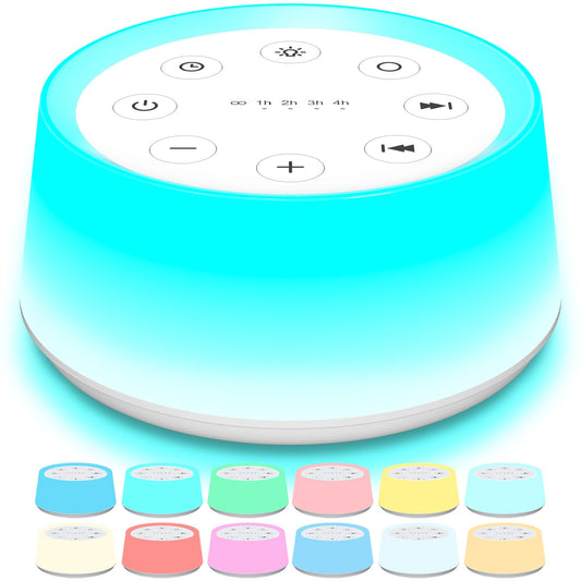ColorsNoise sound machine showing 30 soothing sounds for sleep and focus.