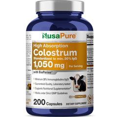 NusaPure Colostrum 1050mg Bioperine bottle