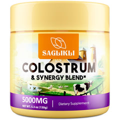 Front label of Colostrum Powder 5000 mg jar
