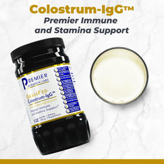 Close-up of colostrum powder showing texture
