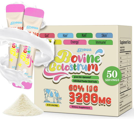 Unflavored colostrum powder with 50 servings packaging