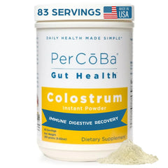 Unflavored bovine colostrum powder in a jar - USA made