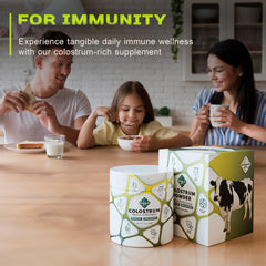 Illustration representing immune support with colostrum