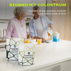 Lifestyle image showcasing wellness with colostrum supplement