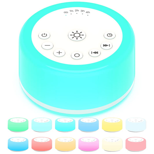 ColourNoise sound machine front view, compact design for home, office, or travel.