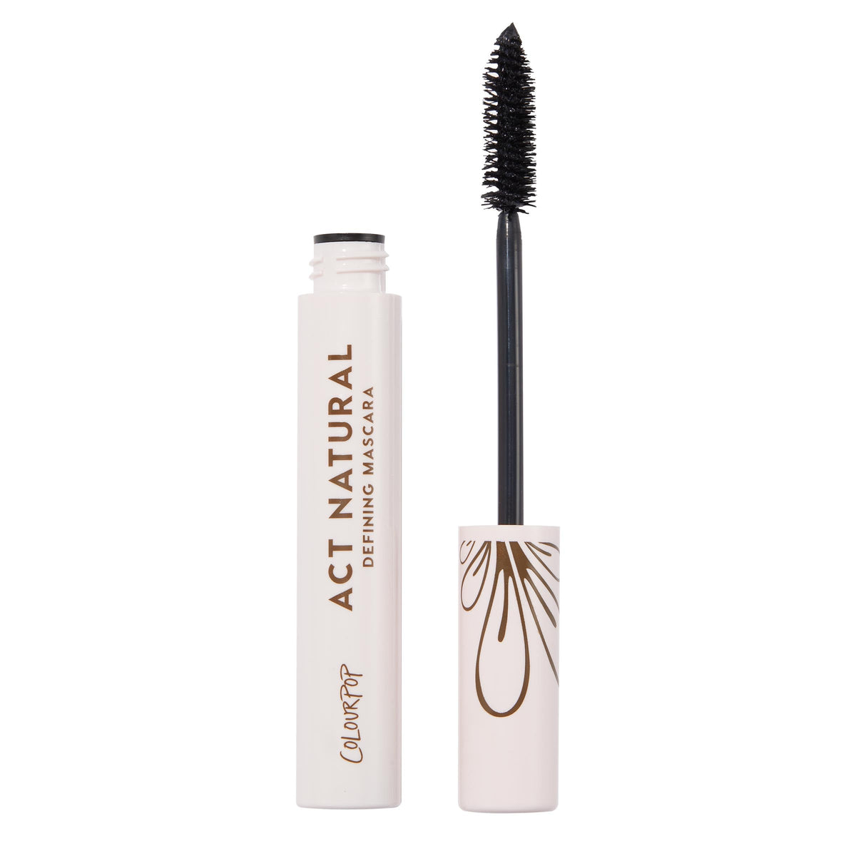 ColourPop Act Natural Defining Mascara packaging close-up for easy on-the-go use.
