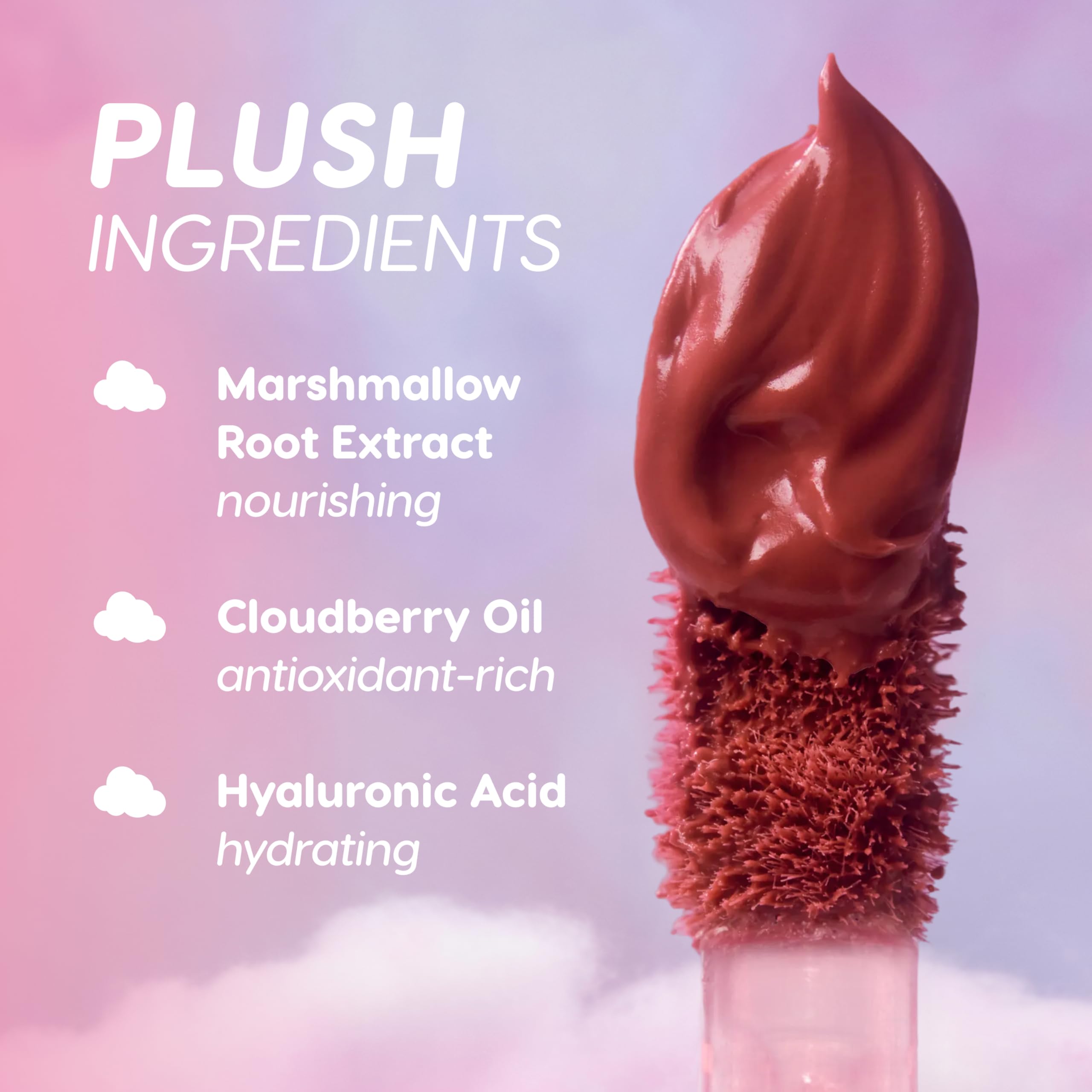 Soft-blurred finish of ColourPop Cloud Whip in a diffused look.
