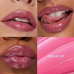 ColourPop Dolled Up close-up reveals tingling sensation and glassy finish.