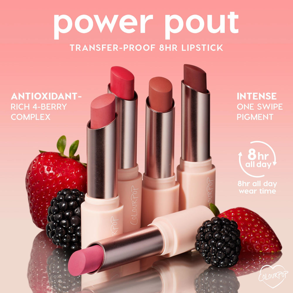 Lippie Pencil pairing with PowerPout defines lip shape.