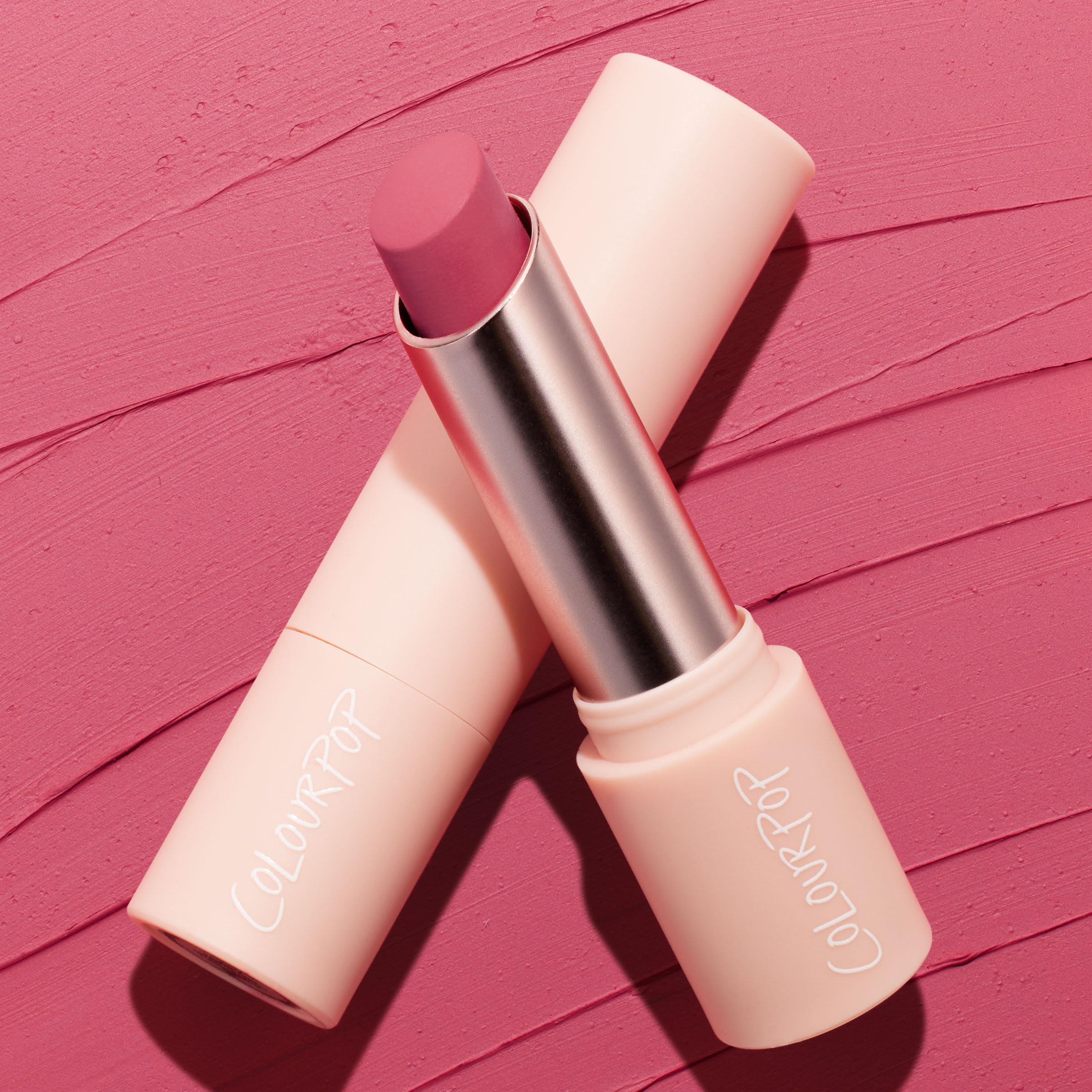 ColourPop PowerPout Matte Lipstick transfer-proof design showcased on lips