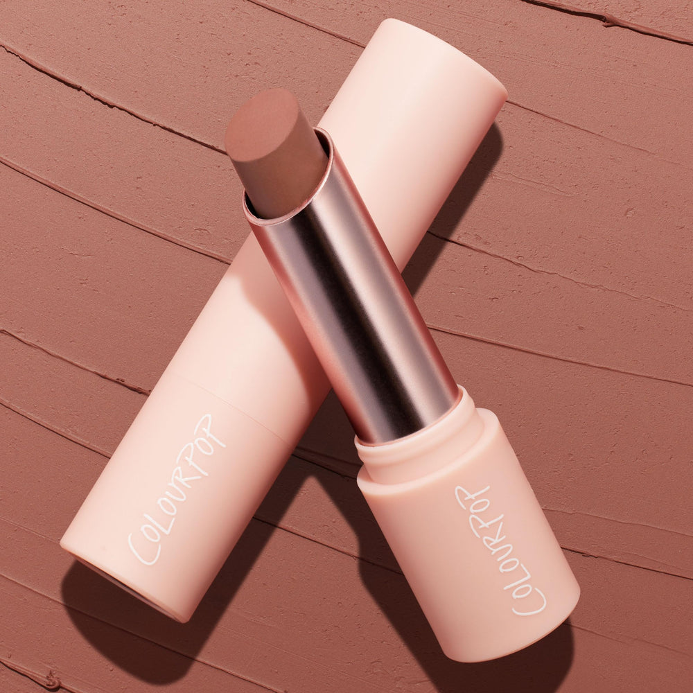 PowerPout packaging features ColourPop branding and sleek cap.