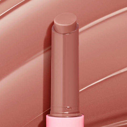 ColourPop So Juicy gloss swatch showing buildable color and non-sticky shine.