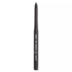 ColourPop Swerve waterline swatch reveals true black matte finish.