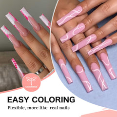 Coloursmile 3XL no-C-curve nail tips for smooth natural look and strong adhesion.