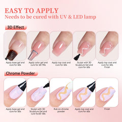 COLOURSMILE 4in1 gel for DIY nail art and charms.