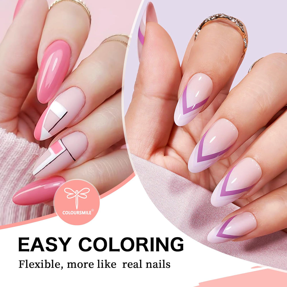 COLOURSMILE soft gel composite tips offer durable, comfortable wear and easy removal