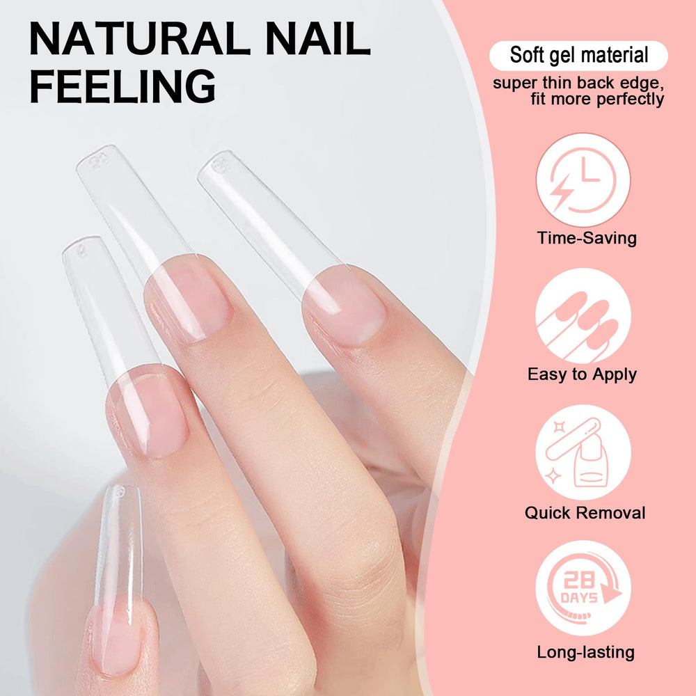Coloursmile soft gel nail tips are flexible and comfortable for long wear.