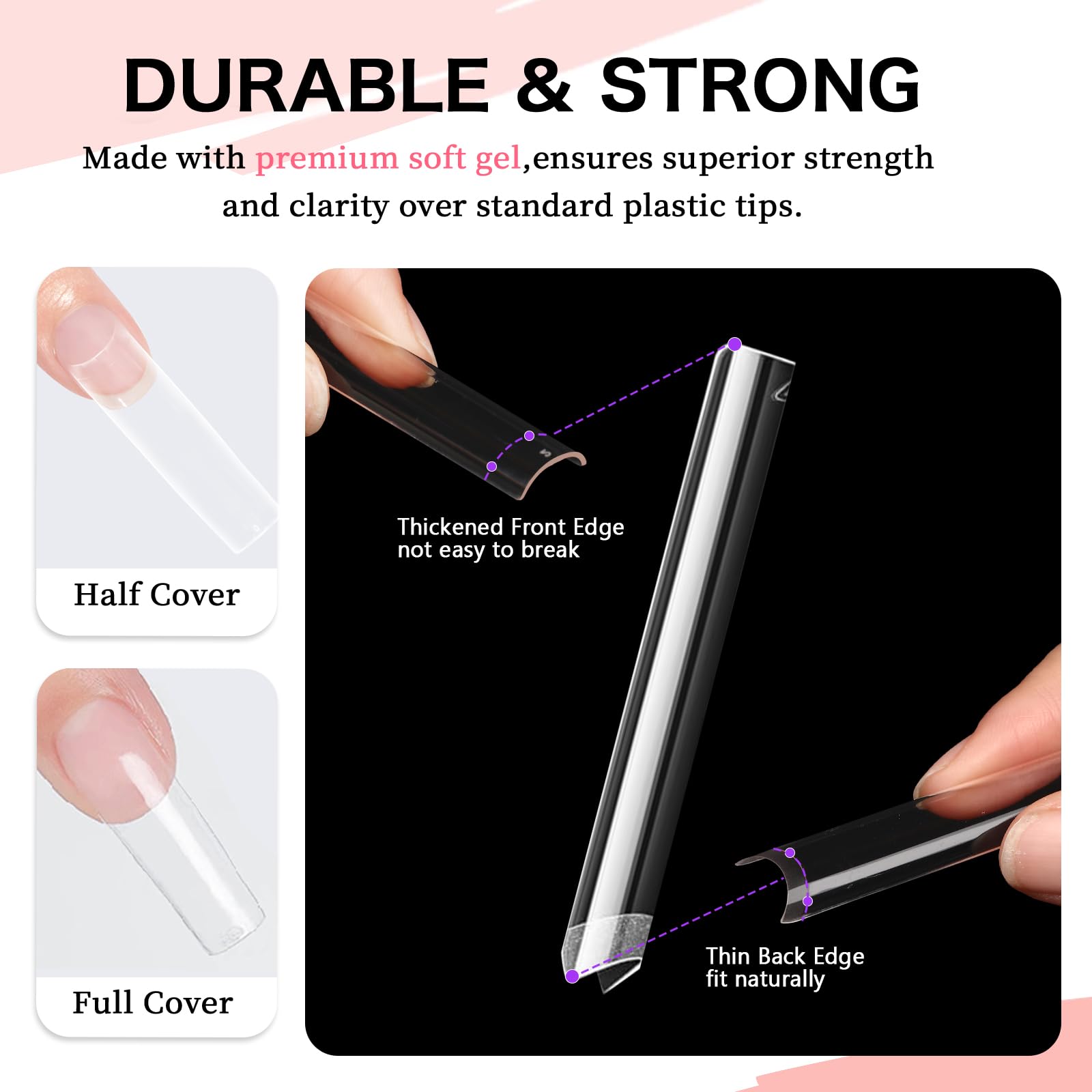 Coloursmile thin back, thick front design for better adhesion and seamless fit.