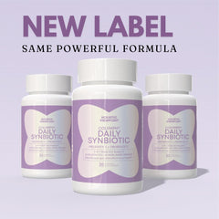 Non-dairy vegan label on Colymph Daily Synbiotic