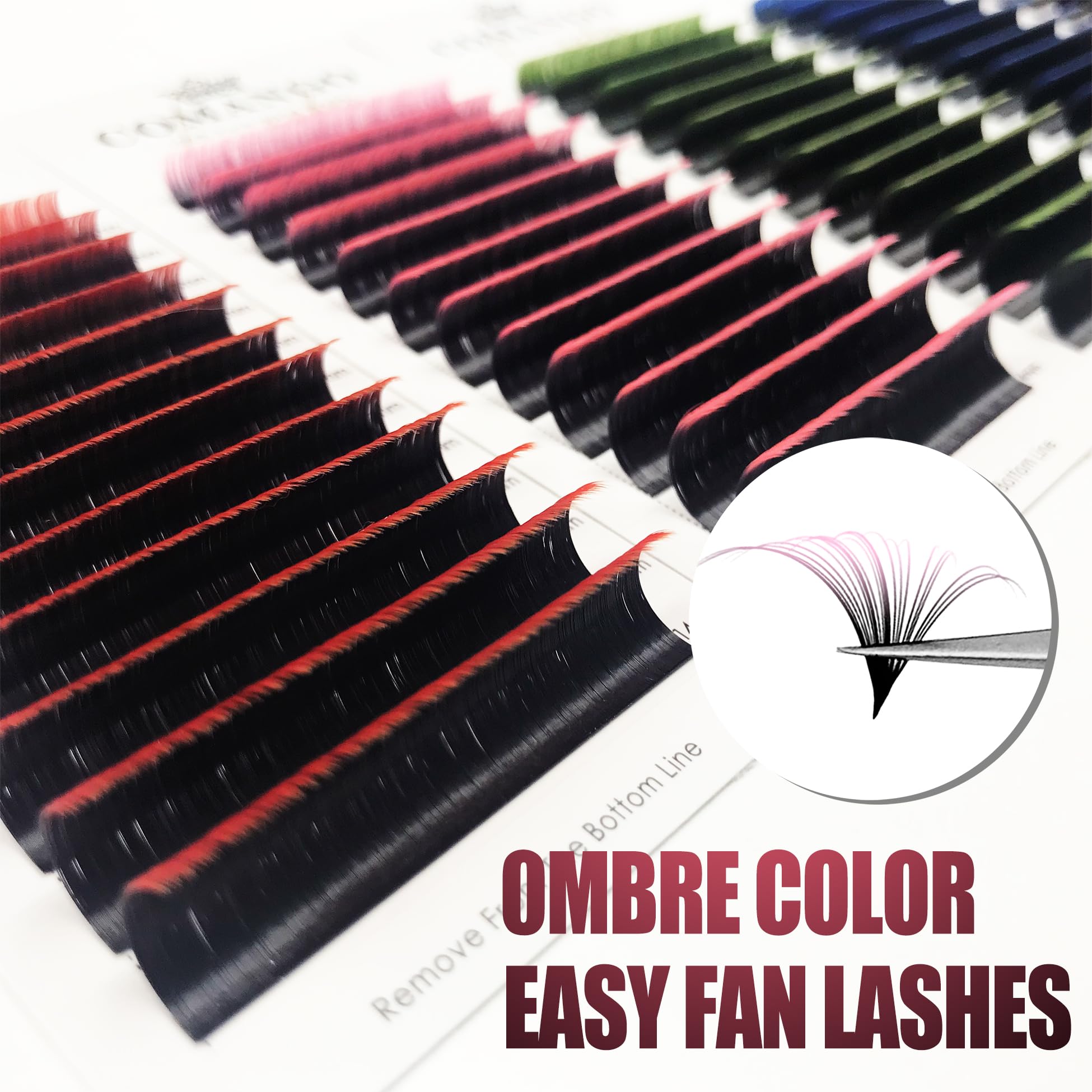CoMango black-gradient lashes with soft matte finish blend naturally.