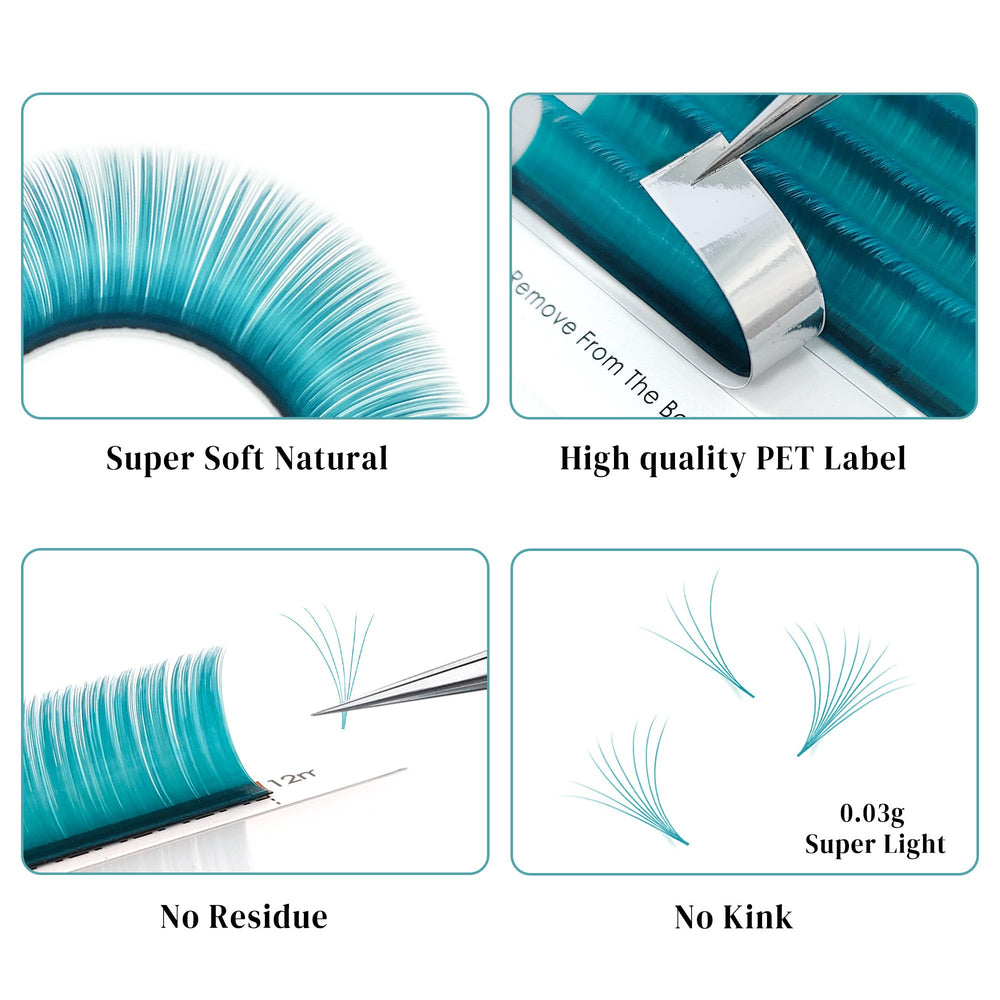 CoMango bright turquoise color with durable curl retention.