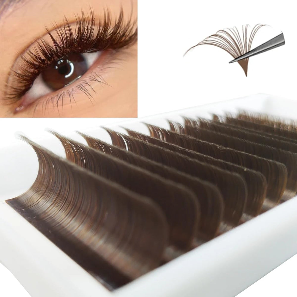 CoMango Easy Fan Lashes 12mm for mid-length enhancement.