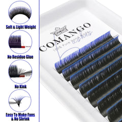 CoMango ombre blue lashes on eye show versatile day-to-evening appeal.