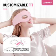 Comfheat sinus relief mask nosepad bend for precise sinus targeting