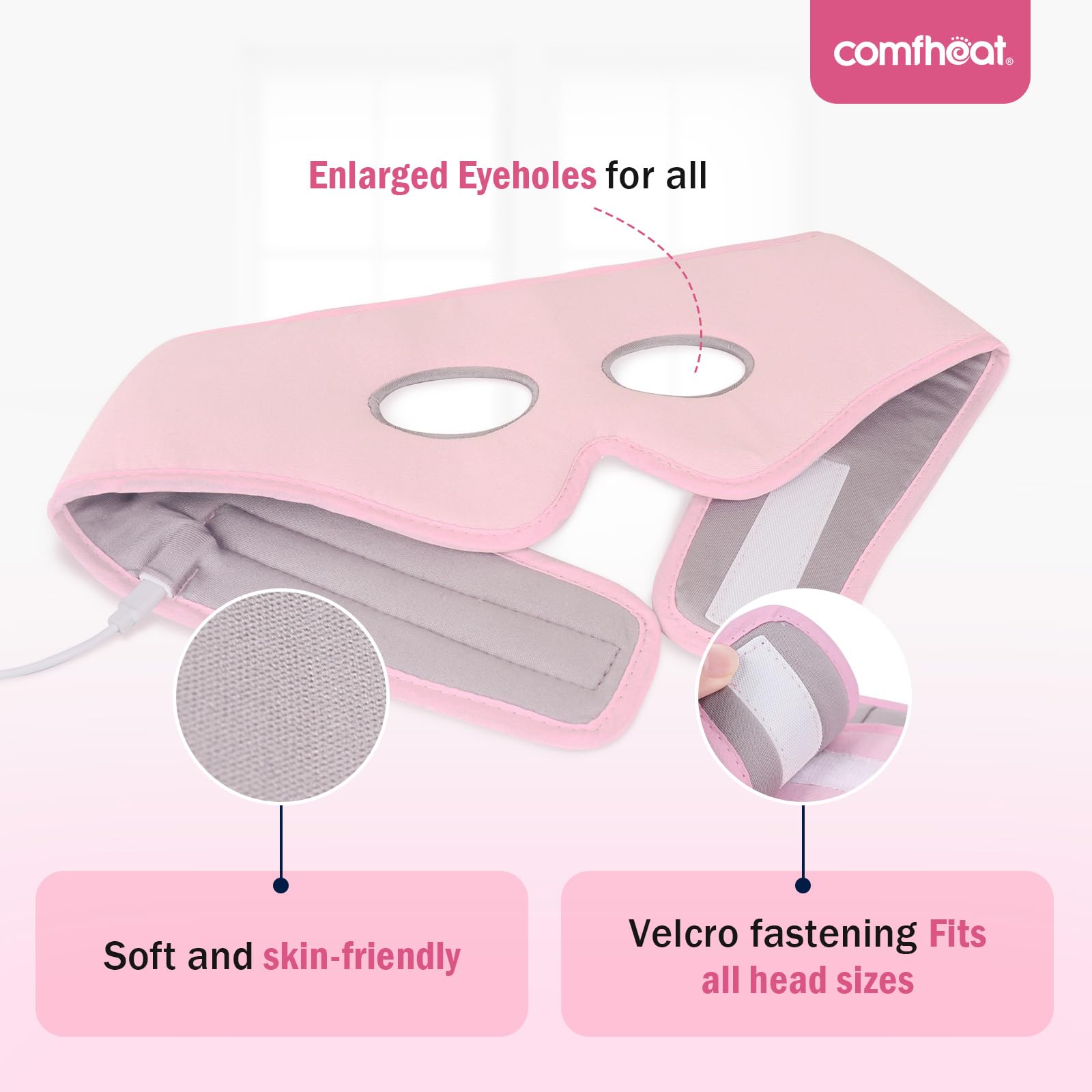 Comfheat sinus relief mask USB powered for flexible use at home or on the go