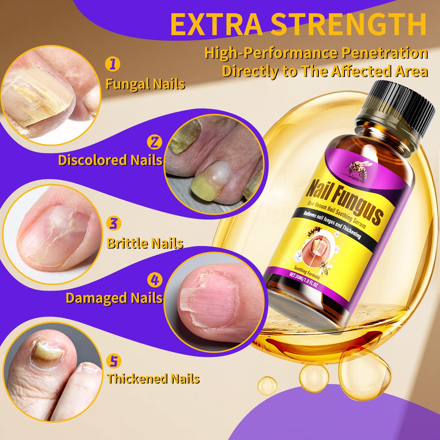Comfort Bee Venom natural formula application brush in action