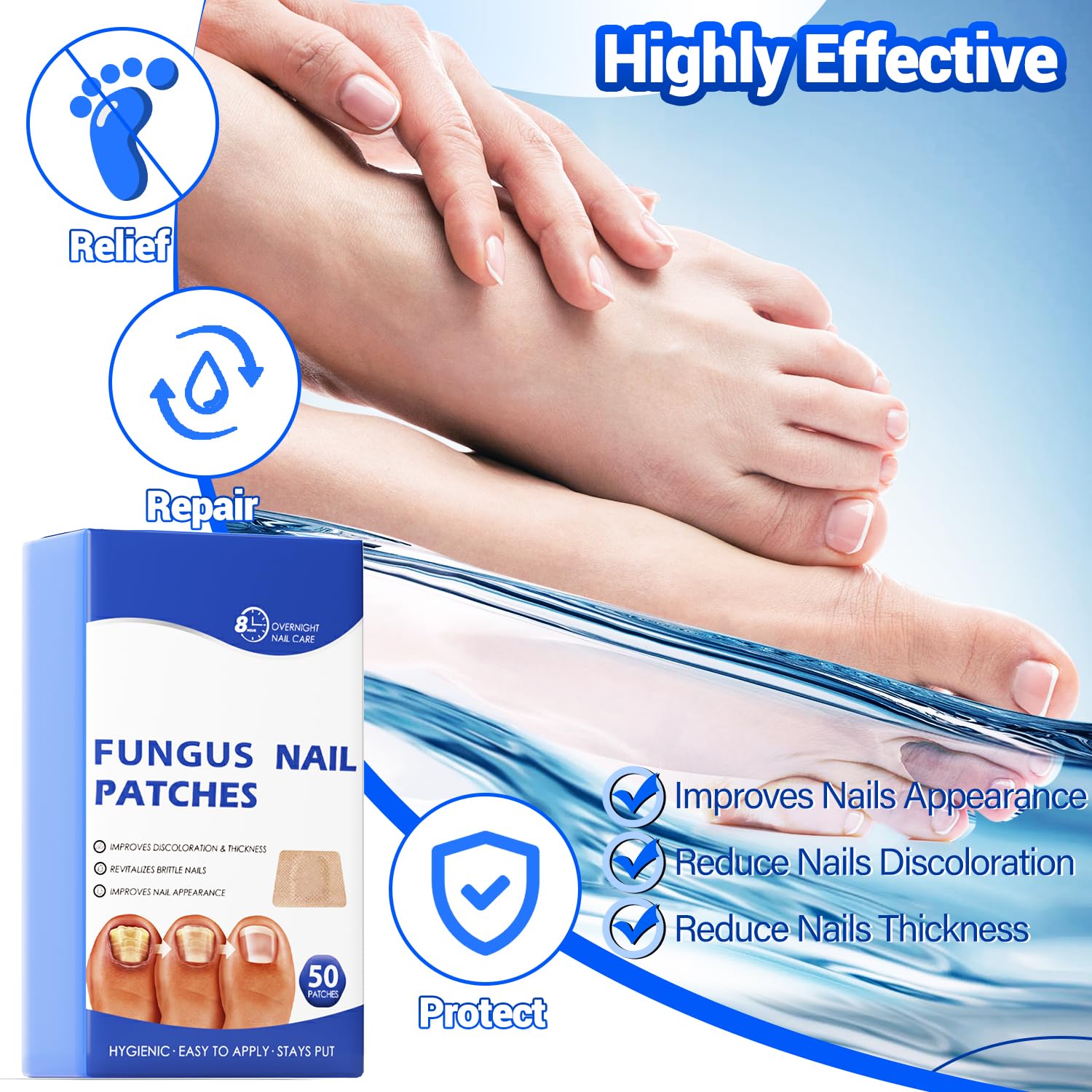 Comfort Overnight Application demonstrates 6-8 hour wear for nightly use.