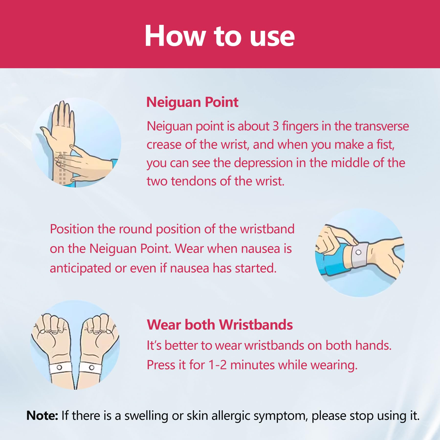 COMFYTHERA wristband washable-reusable for long-term use