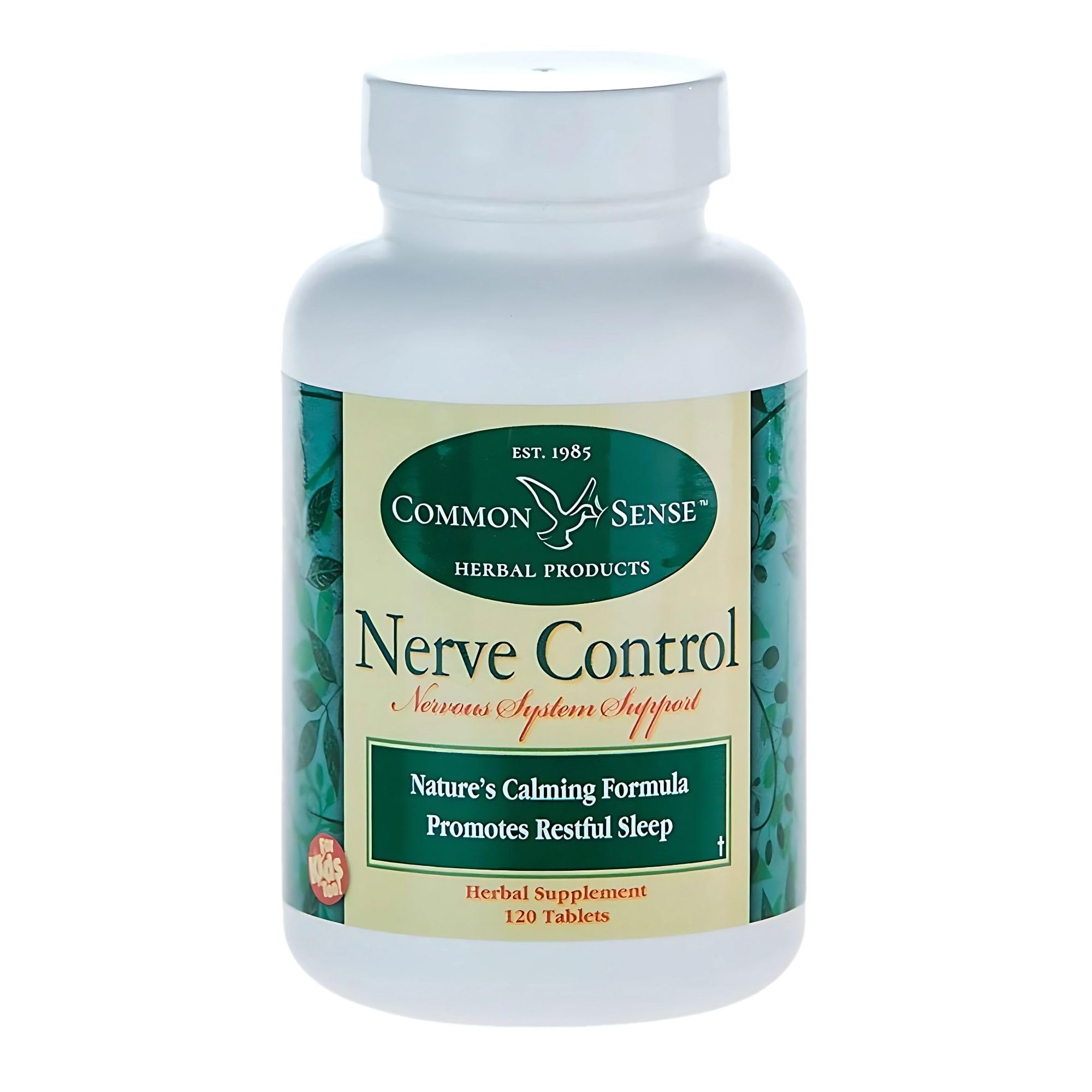 Common Sense Herbal Nerve Control bottle front label