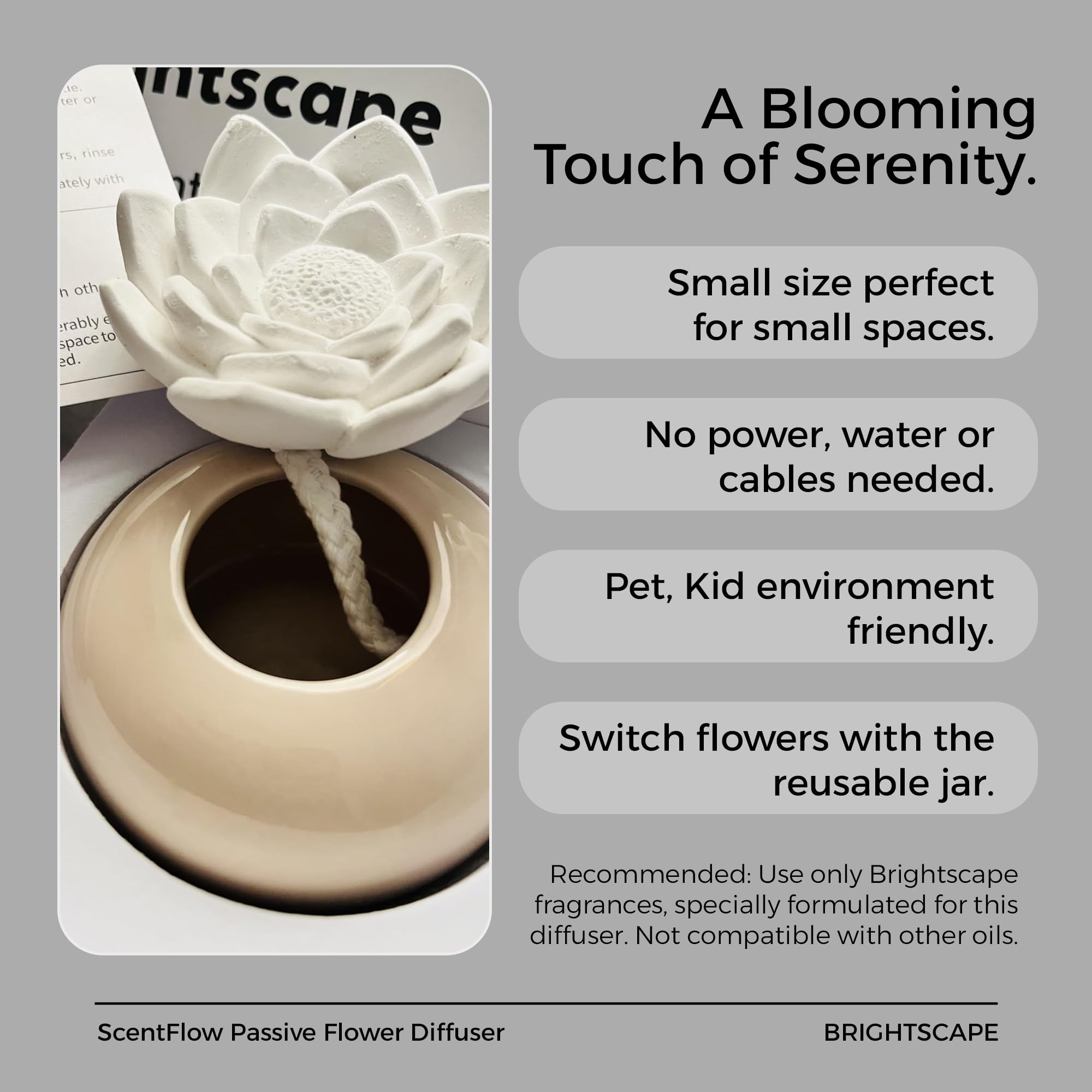 Compact diffuser suitable for small spaces