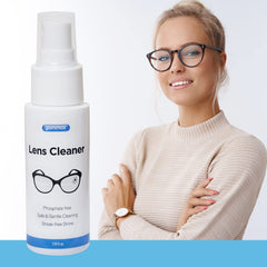 compact Lens Cleaner Kit with spray and cloth