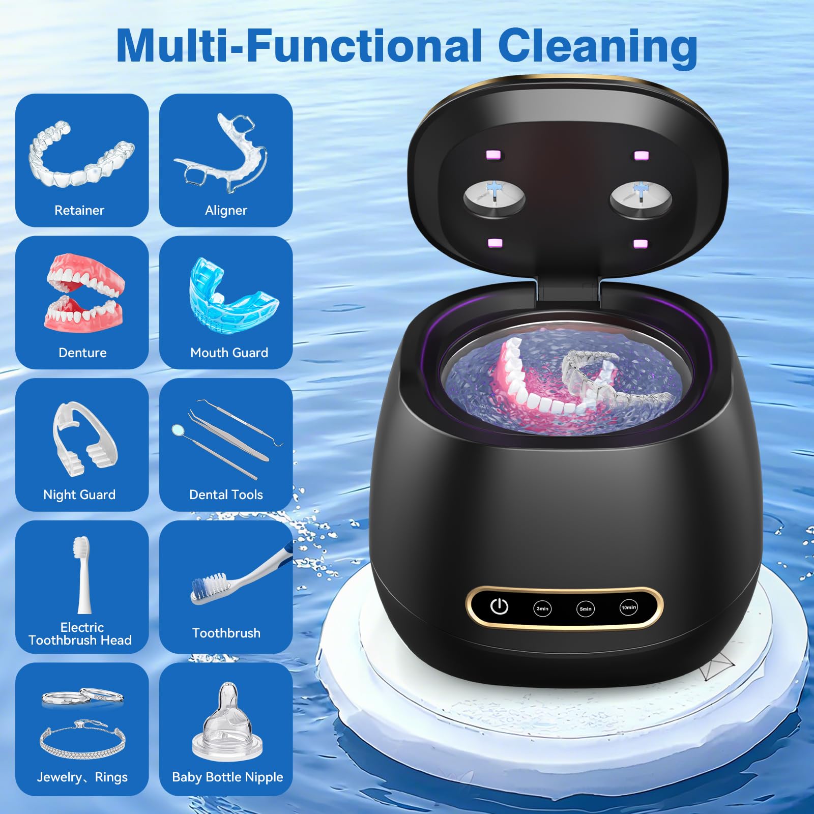 Compact travel-friendly design for on-the-go cleaning