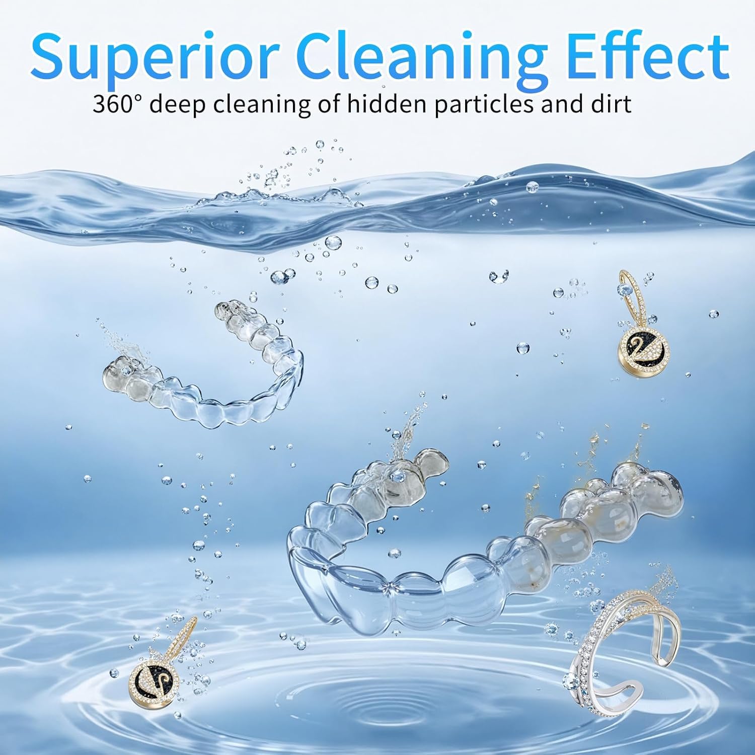 Compact travel friendly ultrasonic cleaner