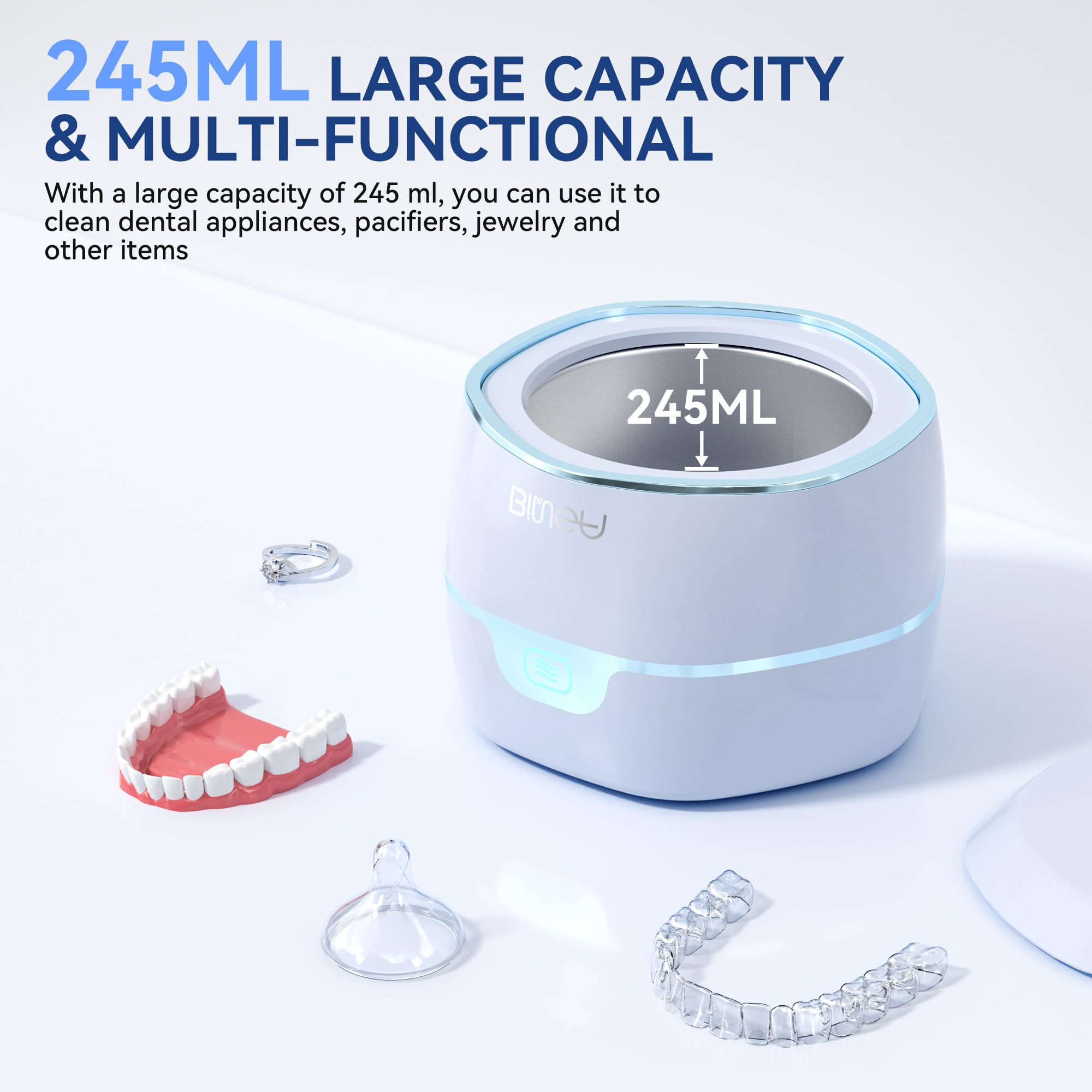 Compact portable design for travel and on-the-go cleaning