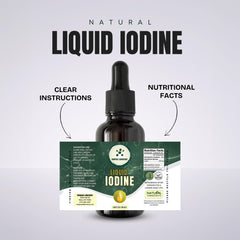 Label detail on the Compass Laboratory iodine drops bottle