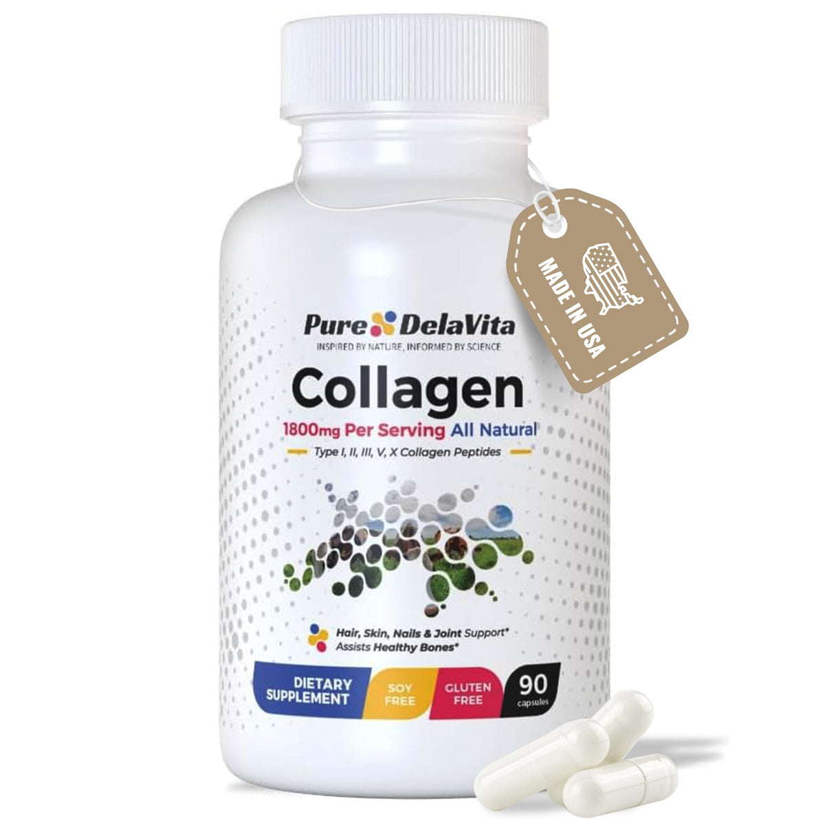 Complete Collagen Capsules for Women - 1800mg per serving