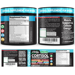 Complete cortisol support product packaging and label
