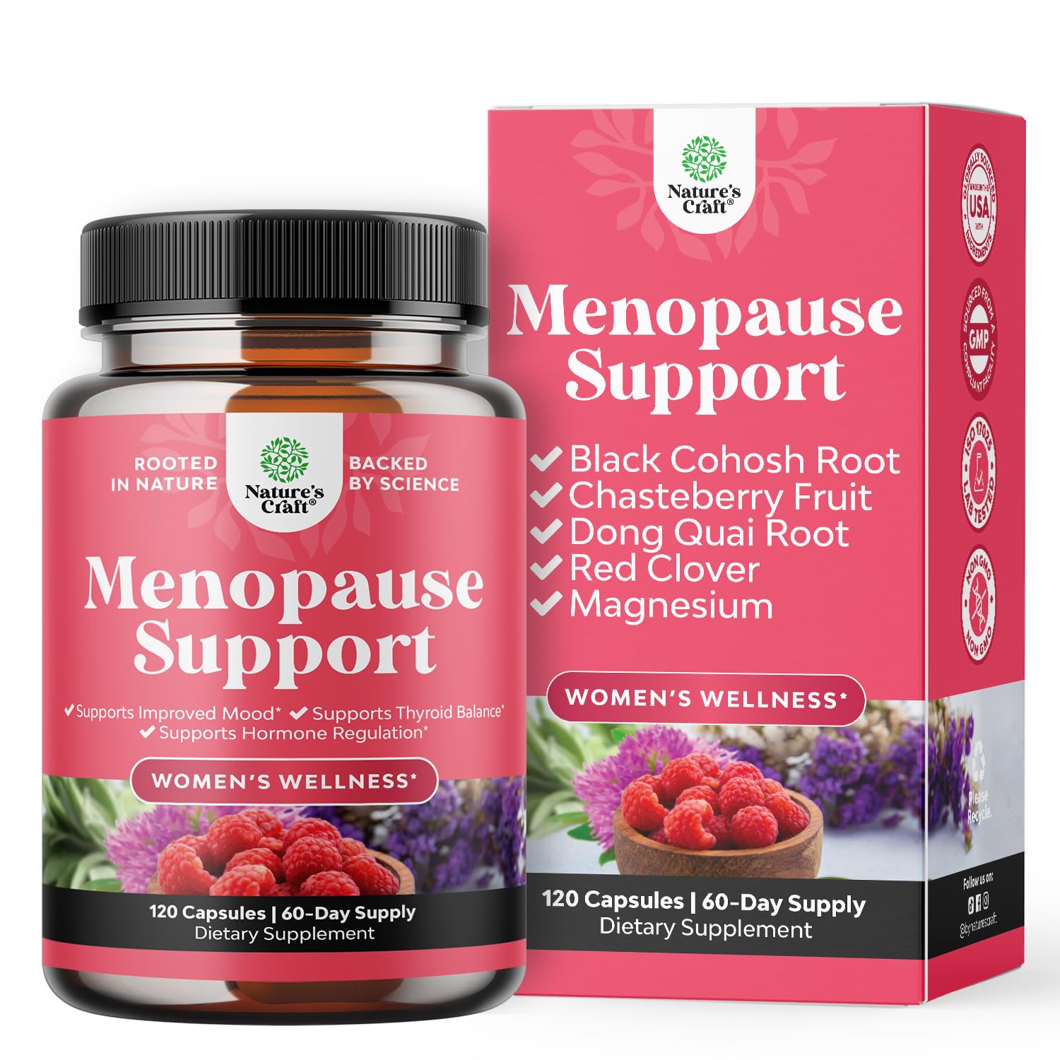 Bottle of Complete Herbal Menopause Supplement for Women - 120 count (hero image)