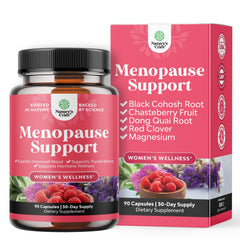 Bottle of complete herbal menopause supplement for women