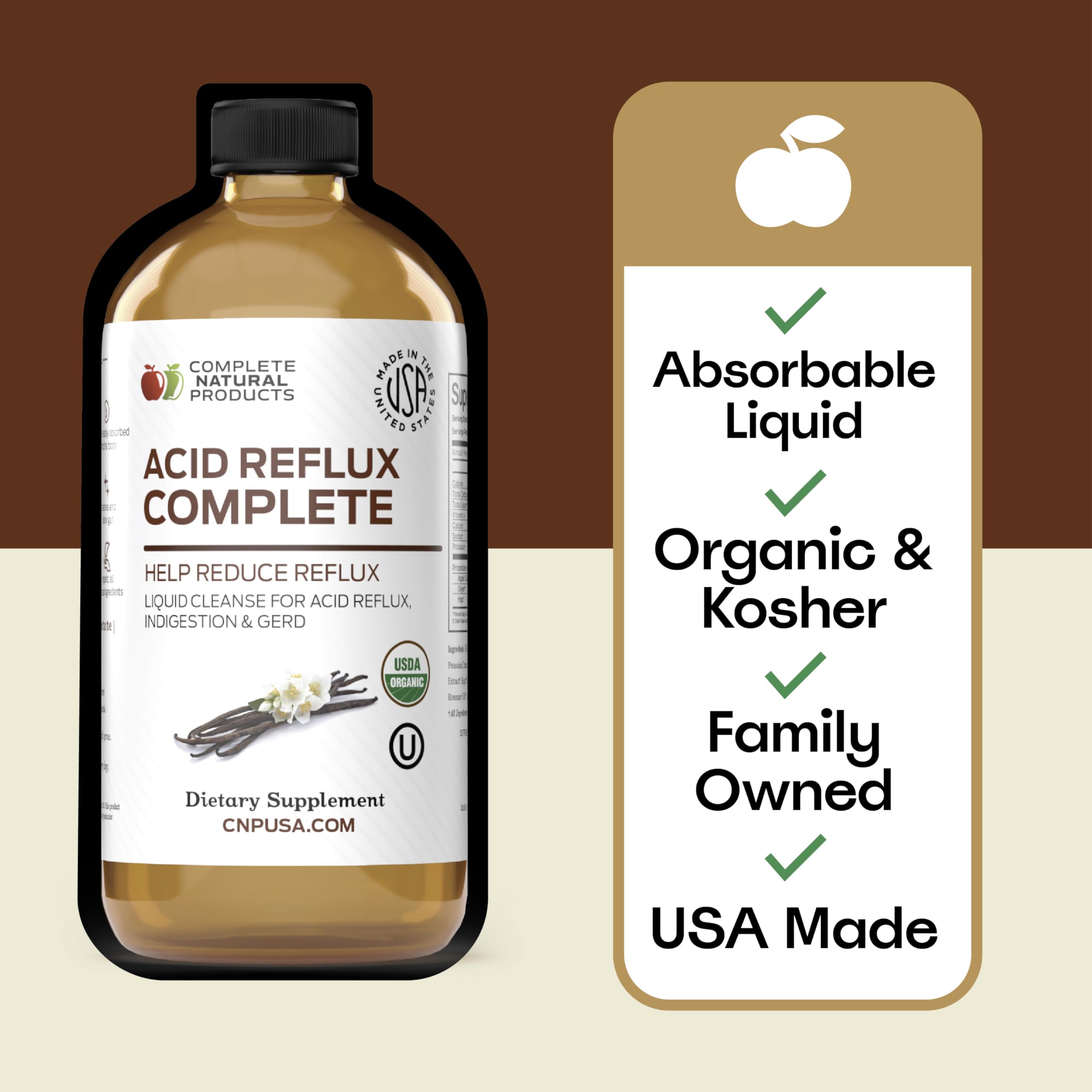 Complete Natural Products vanilla aroma bottle suggests pleasant daily use