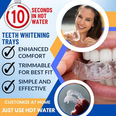 Complete whitening tray kit includes 4 trays and 2 slim cases.