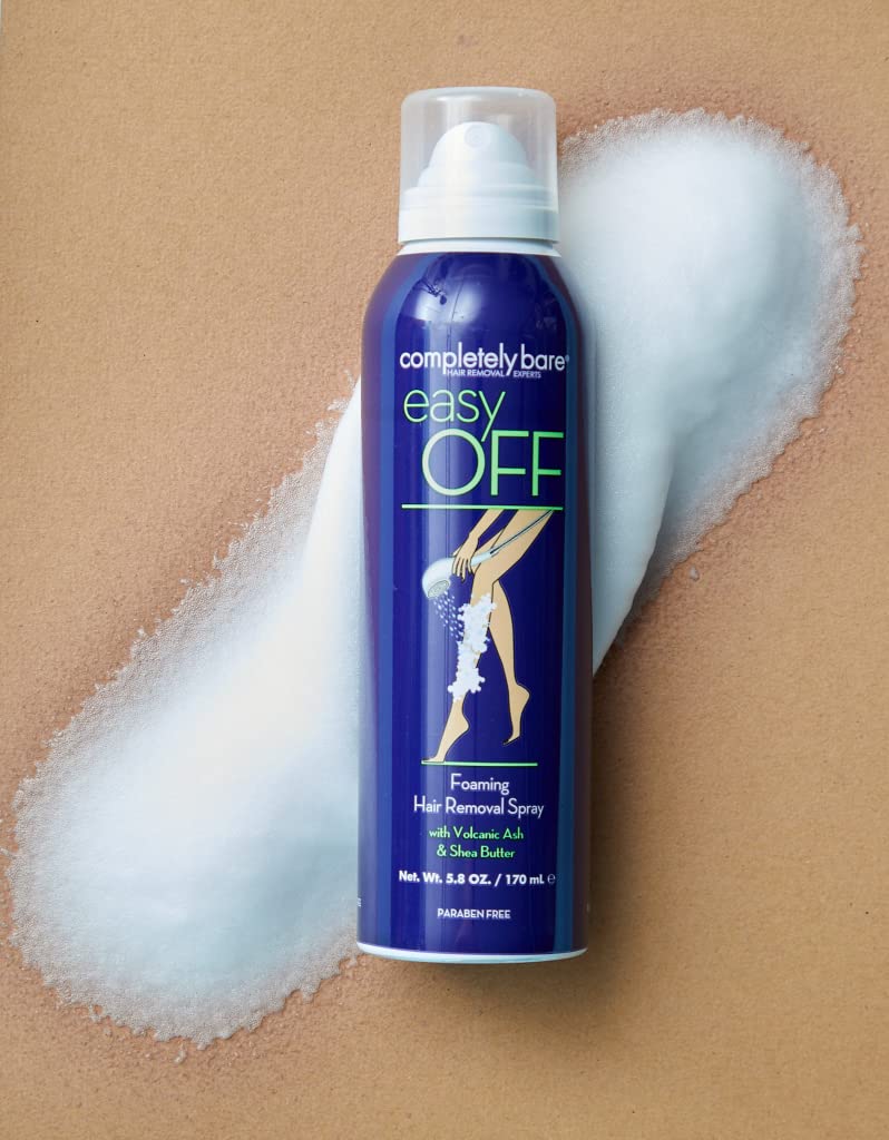 Completely Bare Easy OFF close-up of creamy foam texture for application