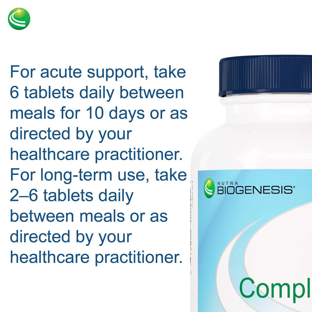 CompliVir box and bottle showing 60 tablets and nutrition label