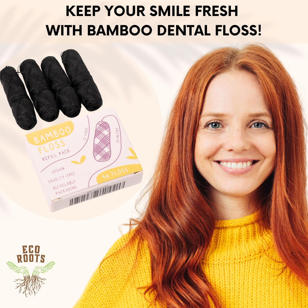 Compostable flossers Eco Roots for greener dental care